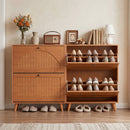 Narrow Shoe Cabinet with Adjustable and Removable Shelves for Entryway Foyer