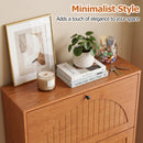 Narrow Shoe Cabinet with Adjustable and Removable Shelves for Entryway Foyer
