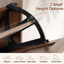 Narrow Shoe Cabinet with Flip Drawers and Adjustable Shelves