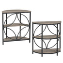 Narrow Side Table with Study Metal Frame and Storage Shelves