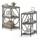 Narrow Side Table with Study Metal Frame and Storage Shelves