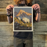 Glacier National Park: Mama Goat (63 National Parks) Art Print