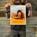 Arches National Park: Delicate Arch (63 National Parks) Art Print