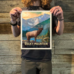 Rocky Mountains National Park: Bull Elk (63 National Parks) Art Print