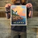 Acadia National Park: Lighthouse (63 National Parks) Art Print