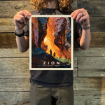 Zion National Park: Virgin River Narrows (63 National Parks) Art Print