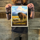 Yellowstone National Park: American Bison (63 National Parks) Art Print