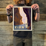 Zion National Park: Explore the Narrows (63 National Parks) Art Print