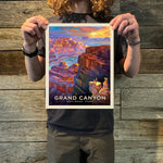 Grand Canyon National Park: Sunset (63 National Parks) Art Print