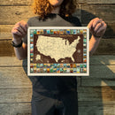 Map of the National Parks (63 National Parks) Art Print