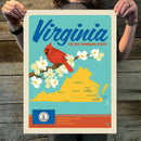 Virginia: Map (State Pride) Art Print