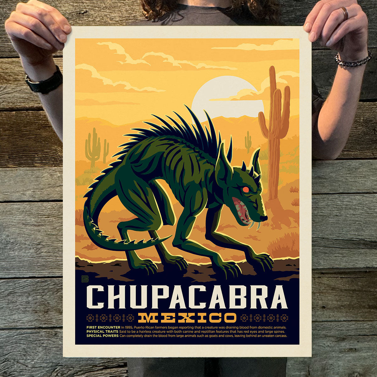 monsters of mexico Mexico: Chupacabra (Legends & Monsters) Art Print – Ralphie's Funhouse