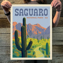 Saguaro National Park: Cactus Wren (63 National Parks) Art Print