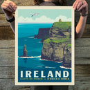 Ireland: O'Brien's Castle at Cliffs of Moher (World Travel) Art Print