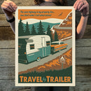 Travel by Trailer (Lake & Lodge) Art Print