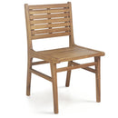 Teak Wood Patio Dining Chair with Slanted Back