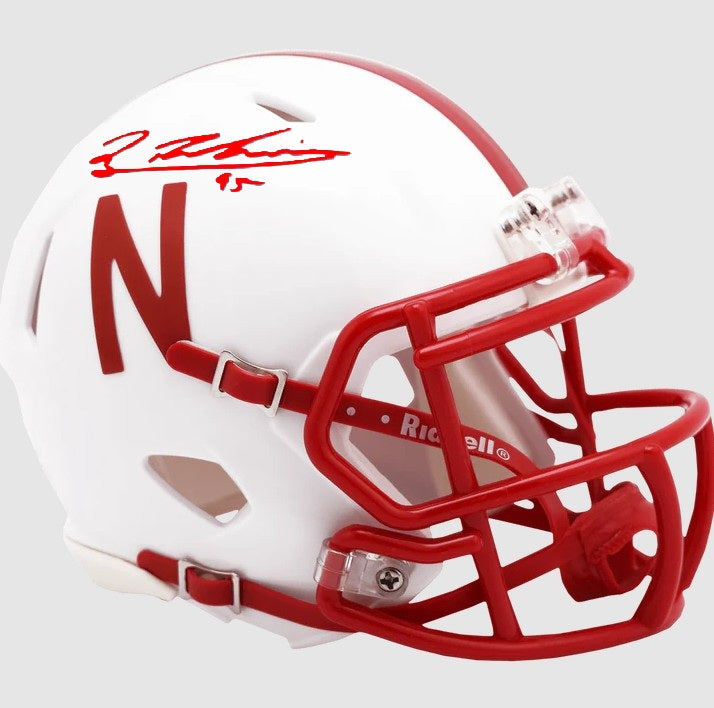 cornhuskers football helmet image Ty Robinson Nebraska Cornhuskers Autographed NCAA College Football Min – Ralphie's Funhouse