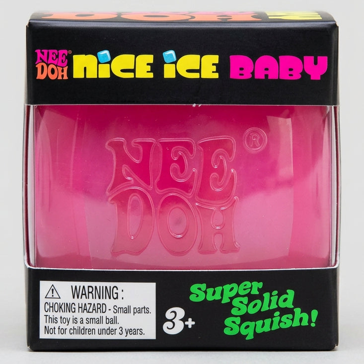 Schylling Nee-Doh Nice Ice Baby Super Solid Squish Pink