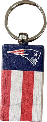 New England Patriots Rectangle Flag Keychain