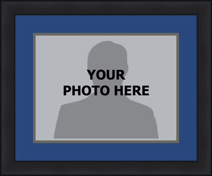 MLB Baseball Photo Picture Frame Kit - Kansas City Royals (Blue Matting, Gray Trim)