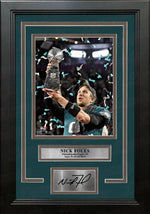 Nick Foles Trophy Philadelphia Eagles Super Bowl Champions 8x10 Framed Photo with Engraved Autograph
