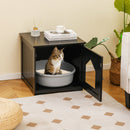 Sidetable Nightstand Weatherproof Multi-function Cat House-Black