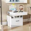 Nightstand with Charging Station Modern Bedside Table for Living Room Bedroom Office
