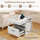 Nightstand with Charging Station Modern Bedside Table for Living Room Bedroom Office