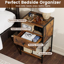 Nightstand with Charging Station Bedside Table with USB Ports and Outlets