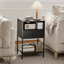 Nightstand with Charging Station Bedside Table with USB Ports and Outlets