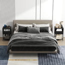 Nightstand with Charging Station Bedside Table with USB Ports and Outlets
