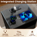 Nightstand with Charging Station Bedside Table with USB Ports and Outlets