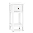 3-Tier Nightstand with Drawer and Open Storage Shelf