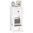 3-Tier Nightstand with Drawer and Open Storage Shelf