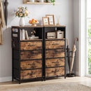 Nightstand with Integrated Charging Station 34" Modern Bedside Table
