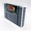 Acrylic Case for SNES Super Nintendo Standard Video Game Cartridges, 4mm thick, UV Resistant & Magnetic Slide Bottom