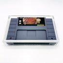 Acrylic Case for SNES Super Nintendo Standard Video Game Cartridges, 4mm thick, UV Resistant & Magnetic Slide Bottom