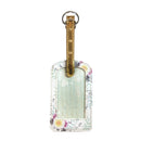 Nomadic Boho Luggage Tag | Floral Sunrise Wreath Design with Metallic Strap