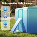 Portable Above Ground Swimming Pool with 8 Support Panels