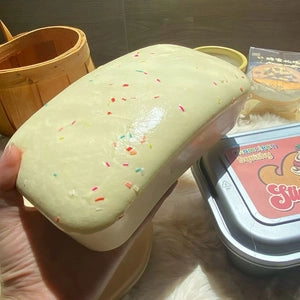 Mango Cake Box Simulation Cake Squishy Stress Relief Toy Slow Rebound Squeezable Food Sensory Toy For Kids Adults Venting Relaxing