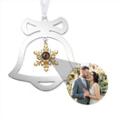 Personalized Photo Projection Bell and Snowflake Ornament