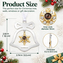 Personalized Photo Projection Bell and Snowflake Ornament