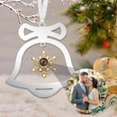 Personalized Photo Projection Bell and Snowflake Ornament