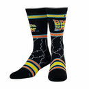 Back to the Future "Lightning" Men's Crew Straight Down Knit Socks (Size 8-12)