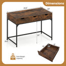 Office Desk with Power Outlets and Hidden Compartment for Study