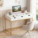 Office Desk with Power Outlets and Hidden Compartment for Study