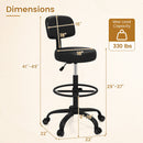 Drafting Chair with Adjustable Height & Footring