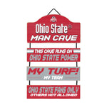 Ohio State Buckeyes Wooden Man Cave Sign