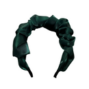 Olive Chiffon Headband | Poly Satin Green Headpiece Hair Accessory | 6.25''