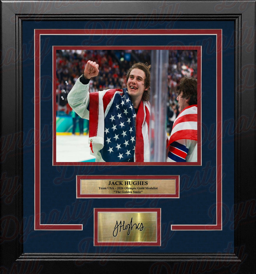 Jack Hughes Gold Medal Smile 8
